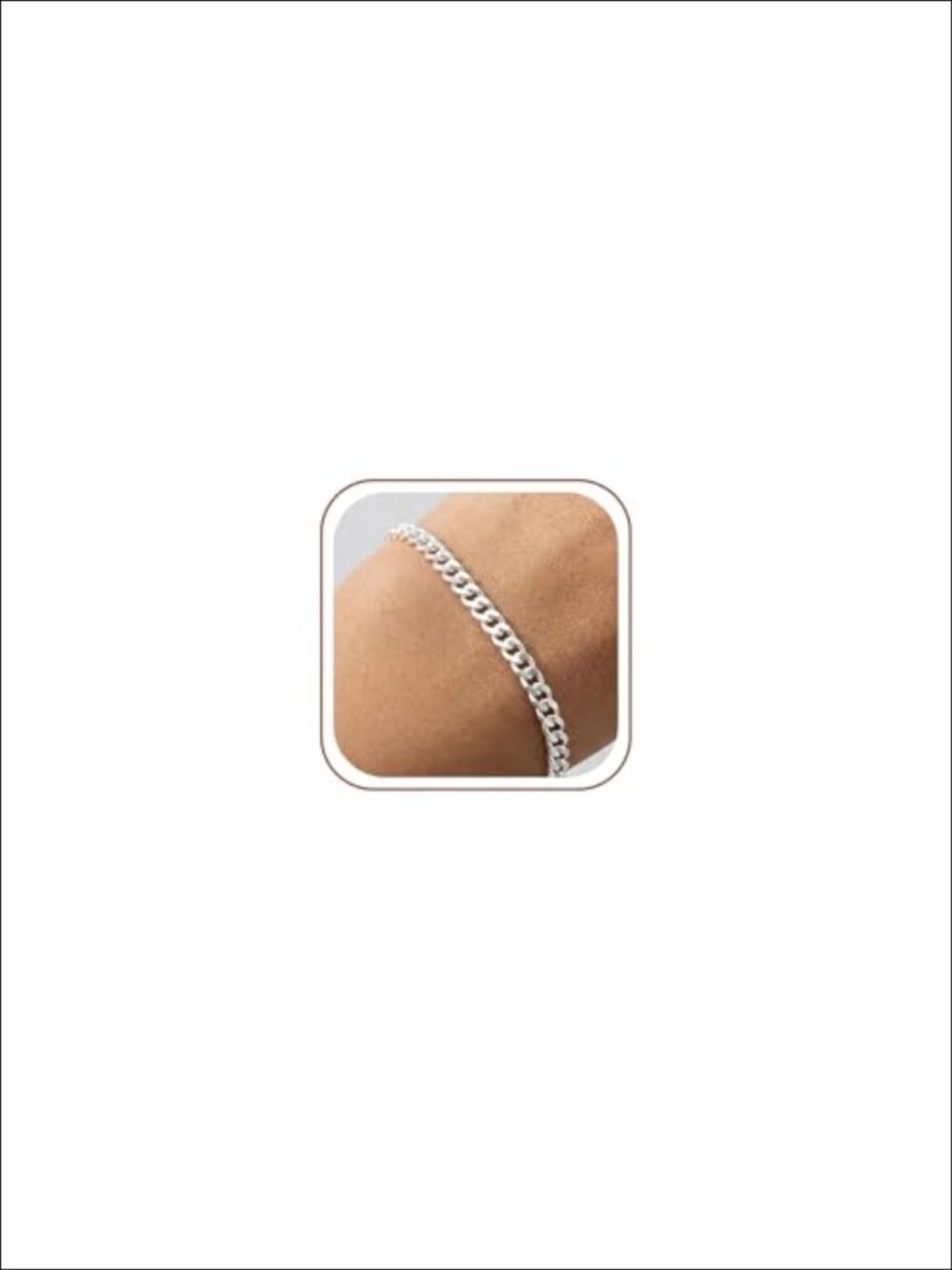 S925 Sterling Silver Curb Chain Bracelet for Women 3mm Minimalist